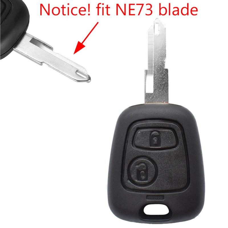 2 Button Switch Remote Car Key Fob Case Replacement Shell Cover For Peugeot 107 207 307 406 Citroen C1 C2 C3 C4 C5