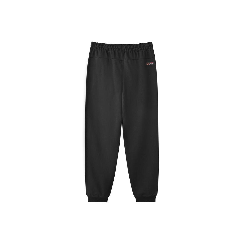 Skechers Warm Cuffed Versatile Loose Comfortable Knitted Sports Pants Men bottoms Carbon-Black L125M006-0018