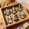 6 uds./juego Sombrero de Bruja Atelier Pin de Esmalte Coco Agott Olruggio Richeh Broche de Anime Insignia Chibi Linda