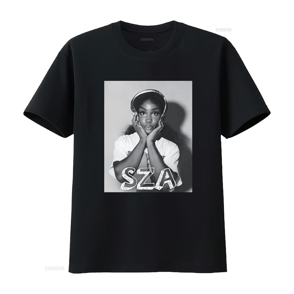 SZA Vintage T Shirt Music RnB Singer Rapper New Bootleg 90s Black Hip Hop PhotoshooT For Fan Vintage Washed Designer Clothes
