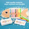 Fishbone Color Matching Game Montessori Inspired Kids Educational Toy Fine Motor Training 30 Flash Cards 18 Color Sticks