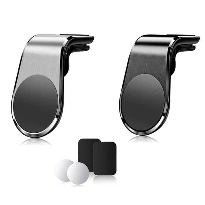 

Support Téléphone Voiture Magnétique - APERIL - 2pcs - Noir - Poids: 30 g - Plastique