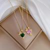 Guochao Micro-Inlaid Love Flower Accessories Live Broadcast Court Style Full Of Diamonds Inlaid Luxury Necklaces