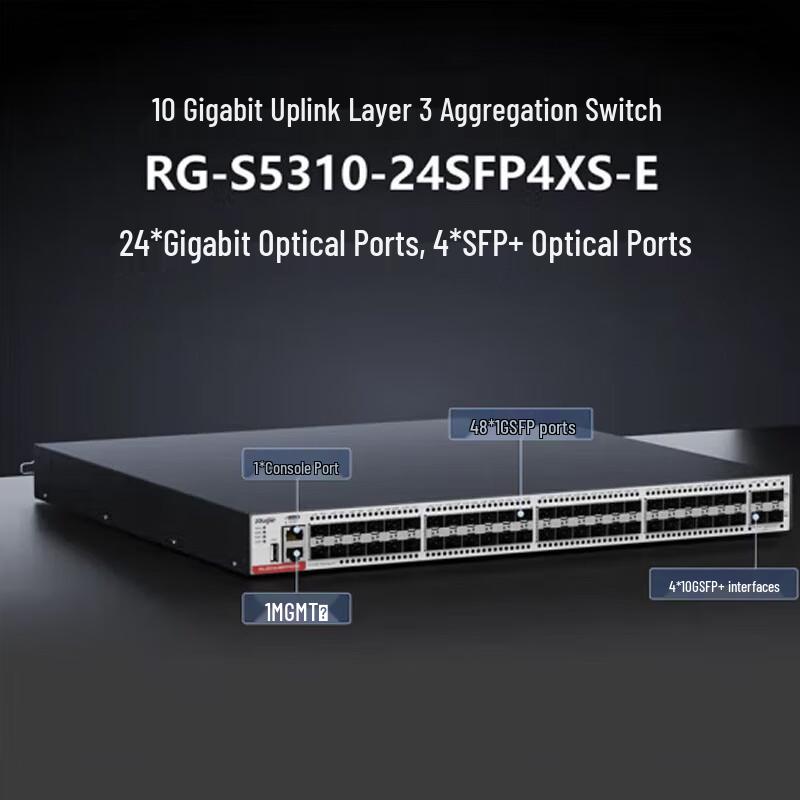 Ruijie RG-S5310-48SFP4XS-E 48-Port Gigabit L3 Managed Switch