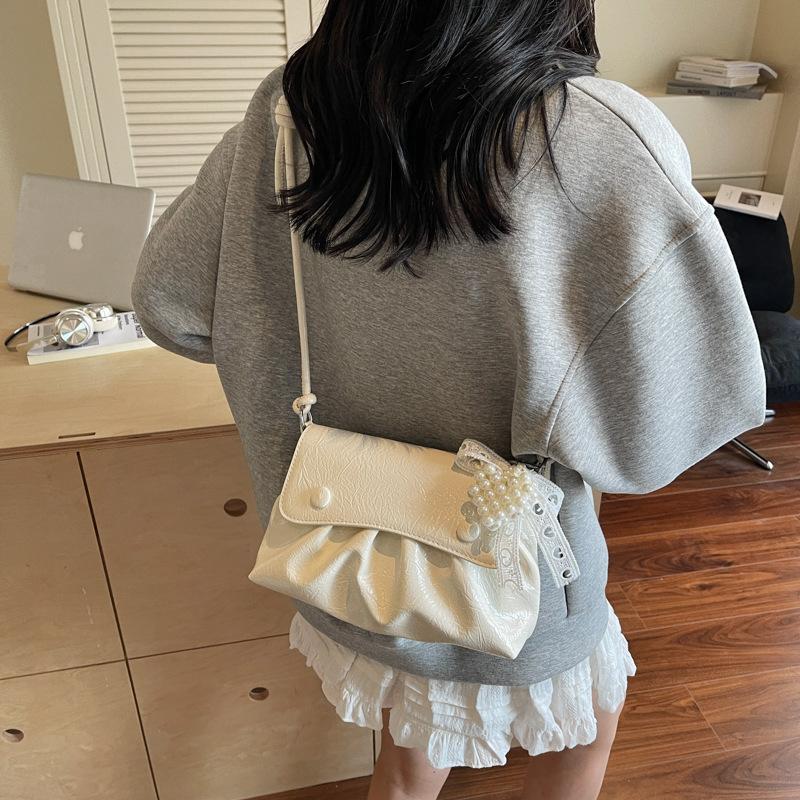 Bag Women's Folded Underarm Bag 2025 New Summer Trendy Foreign Style Versatile Casual Fashion Shoulder Crossbody Small Square Bag