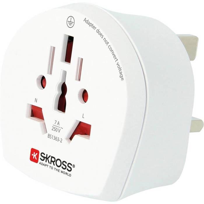 Skross 1.500225-E Adaptateur de voyage CA W to UK (BS) | CHARGEUR - ADAPTATEUR SECTEUR