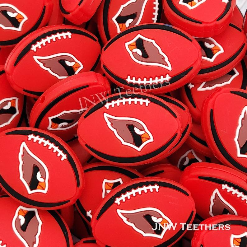 

Силиконовые фокусные бусины футбольной команды Cardinals Set of 10