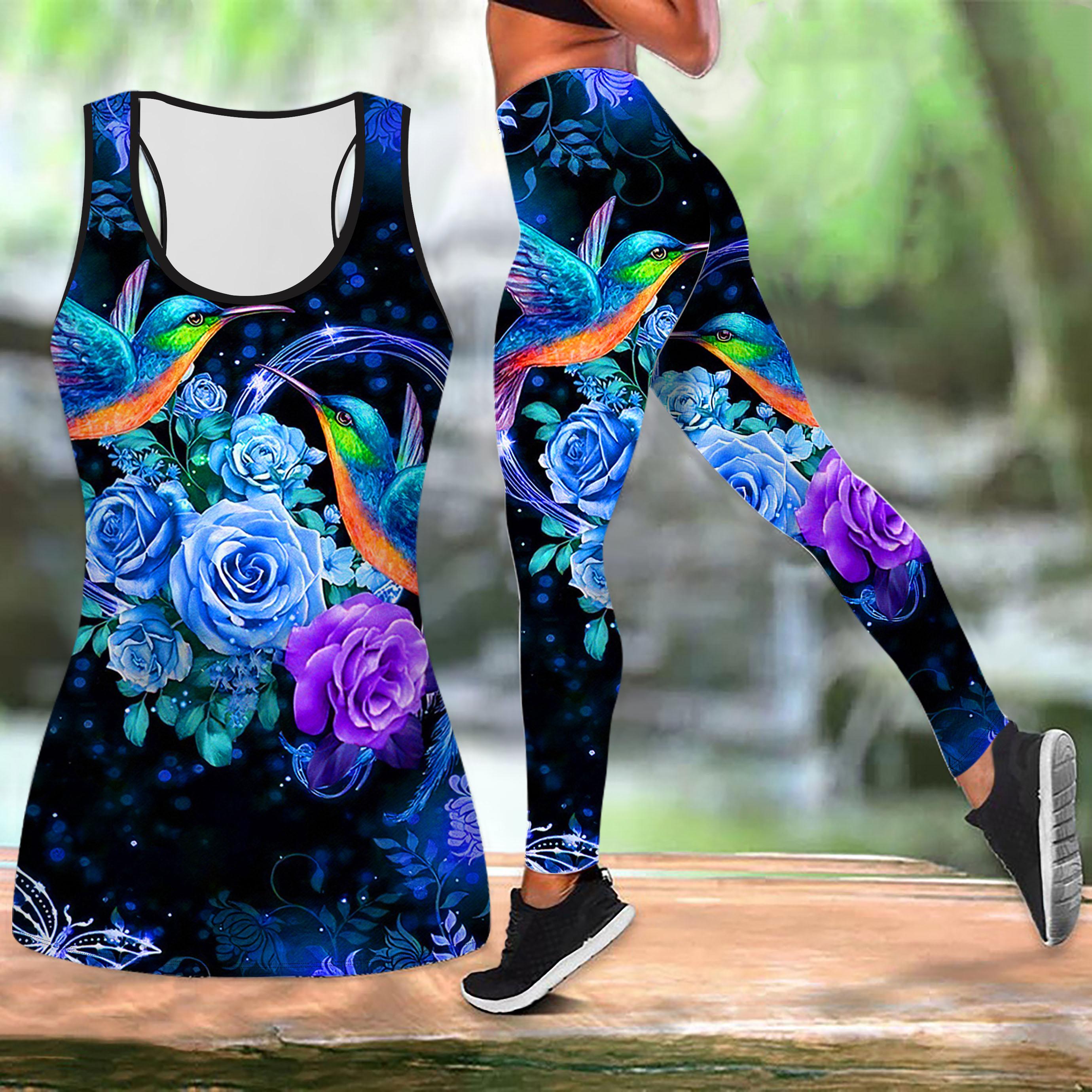 

Йога-наряд с принтом «Венок сороки» для женщин, модные леггинсы для тренировок, фитнес-спорт, повседневный комплект для йоги, спортивный костюм XL