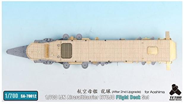 Tetra Model Works Japanischer Marine-Flugzeugträger Ryujo, Flugdeck, komplettes Set für Schiff der Kompanie A, Zubehörteile-Set, Plastikmodellbauteile SA7012, 1/700
