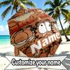 Personalisierter Garfield-Druckschirm mit individuellem Namen, Automatisches Öffnen und Schließen, Stabiler 8-Rippen-Rahmen, Für Pendeln, Camping, Wandern, Geburtstagsgeschenk