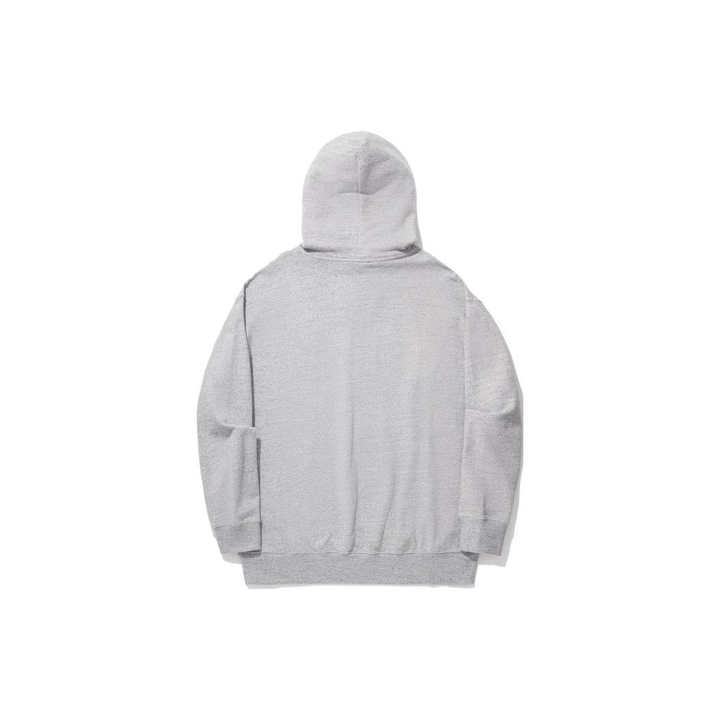 Li Ning Reignite Series Logo Star Print Loose Pullover Hoodie Men Hoodies Flower-Gray AWDU355-1