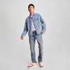 Comfortable Version Lapel Long Sleeve Jacket Denim Coat Men Jackets Light-Blue LMT0090125PN00FA06863