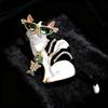 Cool Wear Fish Bone Cat Brooches Enamel Lovely Pet Animal Brooch Pins For Women's Clothes Backpack Jewelry Gifts