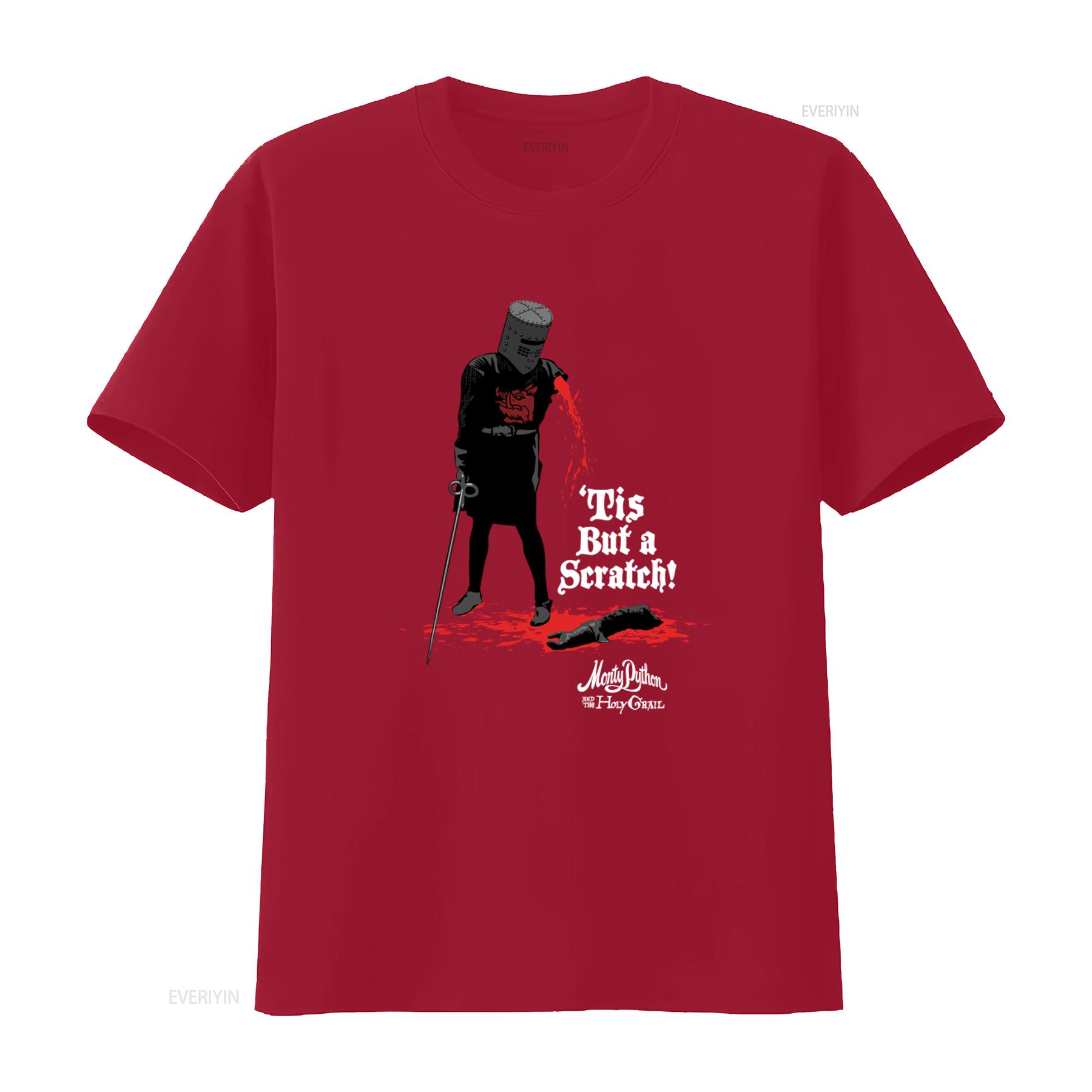 

Monty Python Tis But A Scratch T Shirt Official Funny Movie Quote Design vintage Washed streetwear fashion Comfortable Stylish S