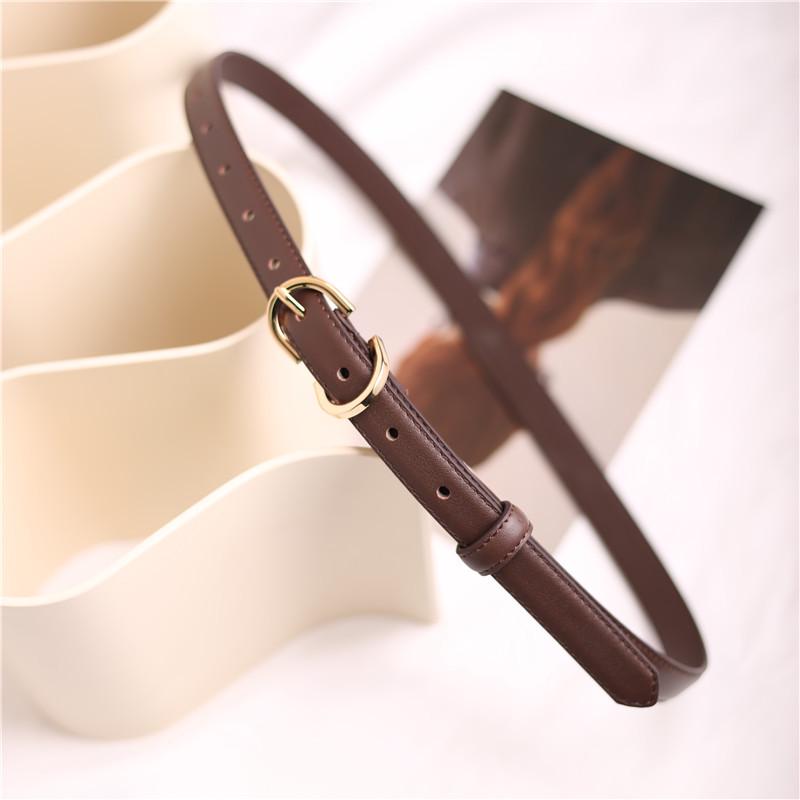 2022 Summer Fashion Narrow Leather Belt - Women's Retro Korean Style