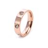 Stainless Steel Double/Single Row Diamond Minimalist Couple Rings - Cartier Style