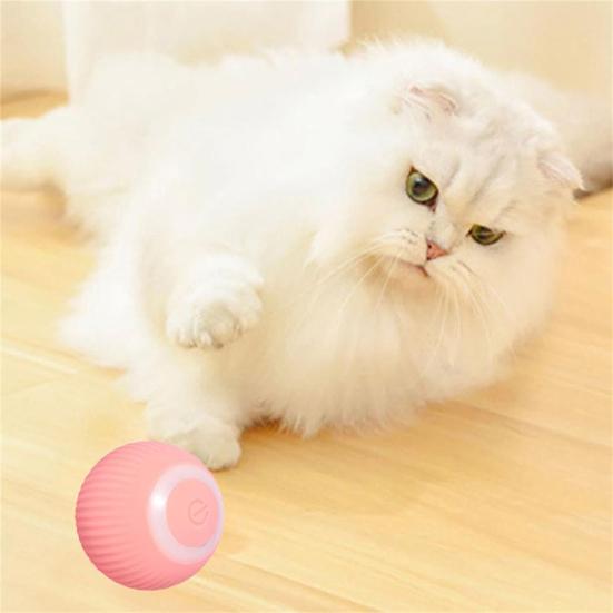 Yousheng 1 Set Cat Toy Interactive Hunting Cover Cat Ball Toy Set Rechargeable Quiet Rolling Cat Ball Pet Supplies