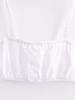 Spring 2025 Women's Fashion: European & American Style Poplin Short Top with Midi Skirt