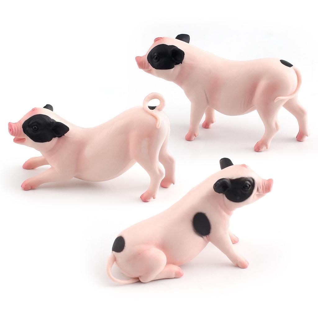 Simulation Animal Model Piggy Pig Static Ornament Livestock Farm Scene Decorative Toy