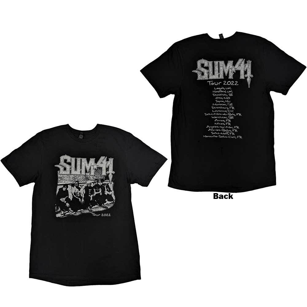 

Sum 41 Band Photo European Tour 2022 T-Shirt Black New Unisex T-Shirt M