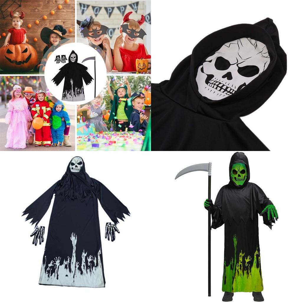 Authentic Grim Reaper Cosplay Costume For Kids