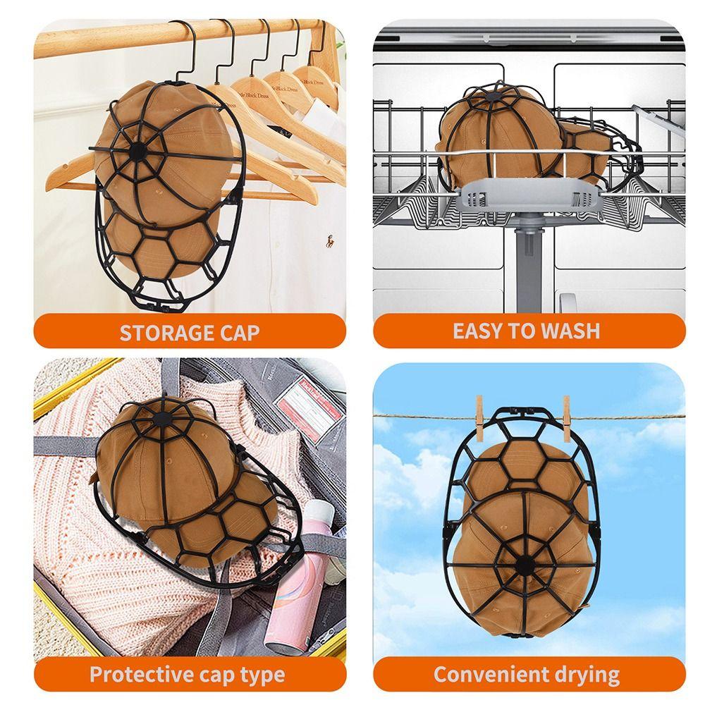 Baseballkappenwascher Kappenwaschkäfig Halter Rahmen Geschirrspüler Waschen Kappenständer für Waschmaschine