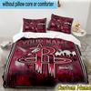 3pcs Custom Name Basketball Pride Rockets Bedding Set Includes 1 Duvet Cover & 2 Pillowcases for All Seasons Dormitory Home Decor Christmas Gifts