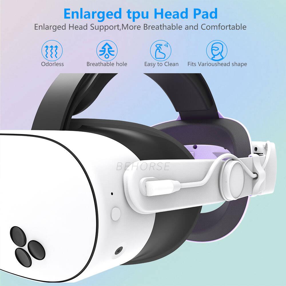 Chargeing Head Strap for Meta Quest 3 Adjustable Head Wear Alternative 12000mAh Head Strap For Oculus Quest 3S VR Accessories