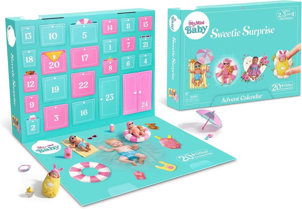 Mini Advent Diary Blind Box Christmas Countdown Calendar 24 Days Surprise Gift for Kids Adults Interactive Holiday Toy
