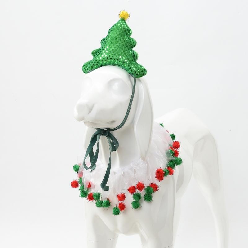 Cat Christmas Headband Dogs Party Costume Dog Headdress Dressing Up Headwear Festival Headpiece Photo Props for Puppy