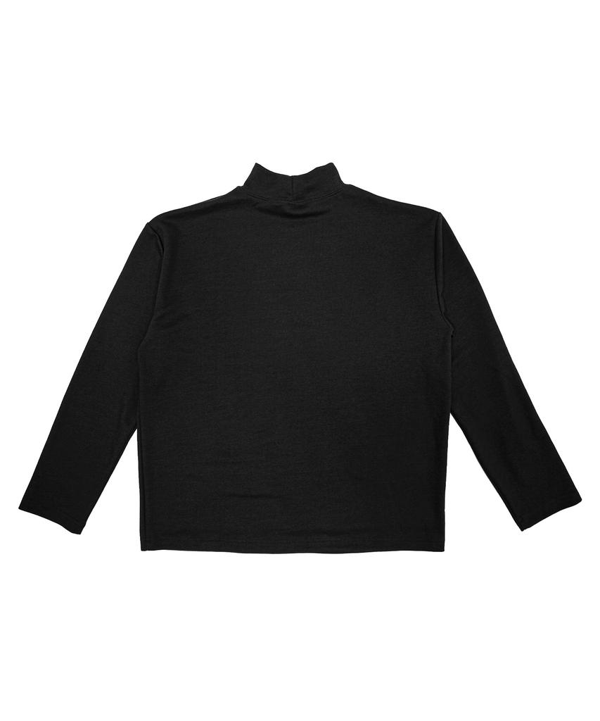 Nasyujeueol Usual Mock Half-Neck Knit [Black]