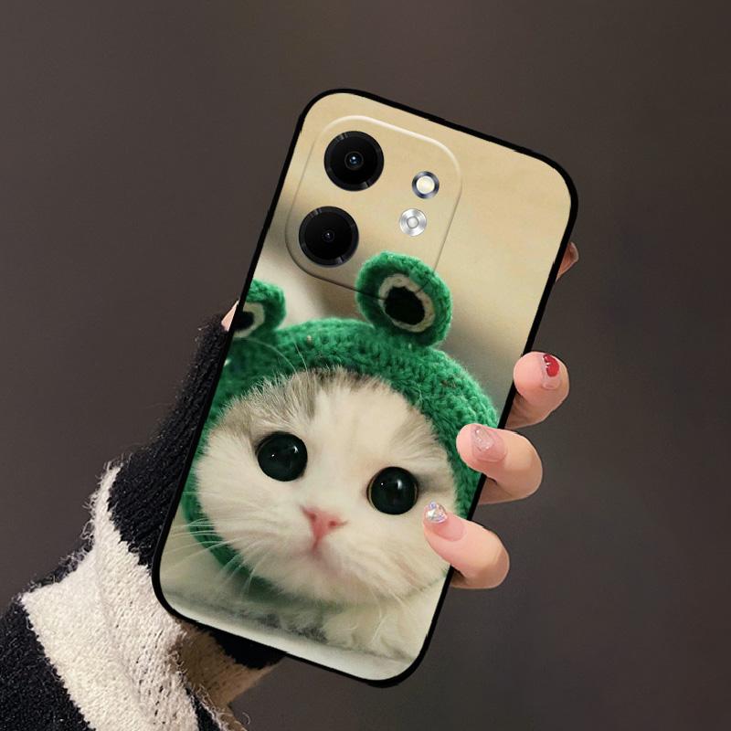 For Infinix Smart 9 Phone Case For Infinix Hot 50i Black Silicone Soft Phone Back Cover For Infinix Smart 9 Hot 50i Fundas Coque