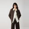 Elle French Vintage Round Neck Casual Loose Versatile Elegant Long Sleeve Blazer Women blazer EX52835