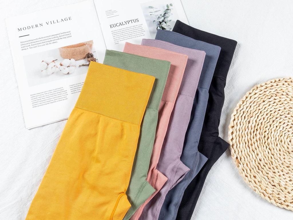 Pantaloni de Yoga fără Cusături cu Talie Înaltă cu Uscare Rapidă - Colanți Sportivi cu Croială Strânsă pentru Femei