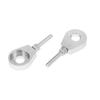 F FIERCE CYCLE Motorcycle Chain Axle Adjuster Tensioner Universal 12mm Diameter 2pcs Silver