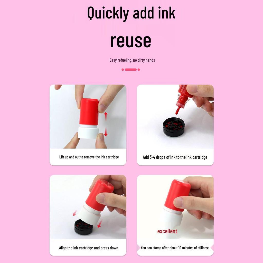 Children's Reward Stamp Set: Cartoon Teacher Small Red Flower Stamps for Kindergarten and Primary School