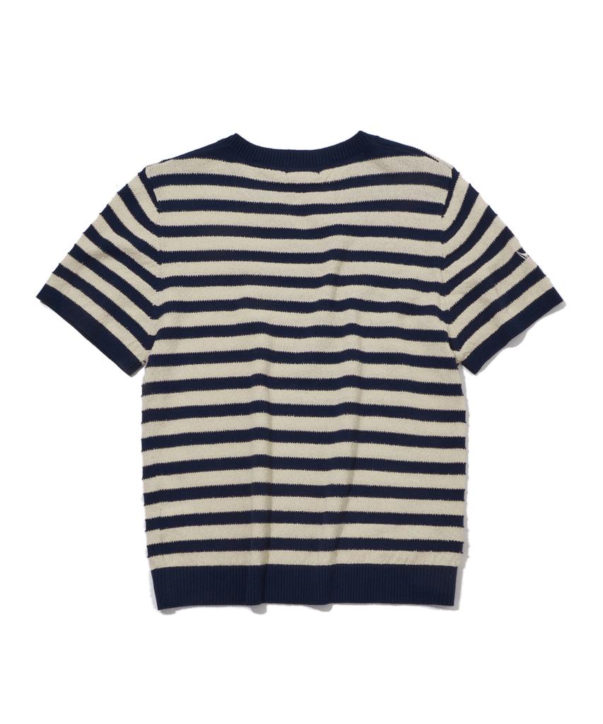 PENFIELD Round Neck Striped Short Sleeve Knit Navy_Fs2Nt60U