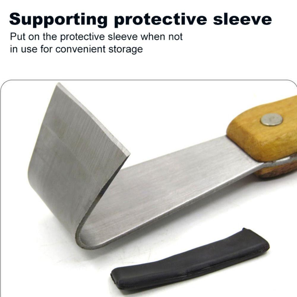 Wooden Handle Tree Bark Scraper Multifunctional Smooth Debarker Tree Bark Removal Tool Woodworking