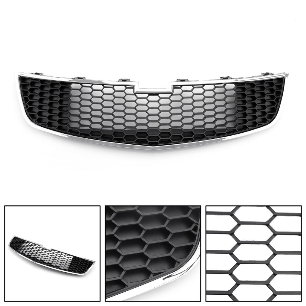 Front Lower Bumper Grille Grill Inserts Trim Covers Fit 2014 Chevy Cruze