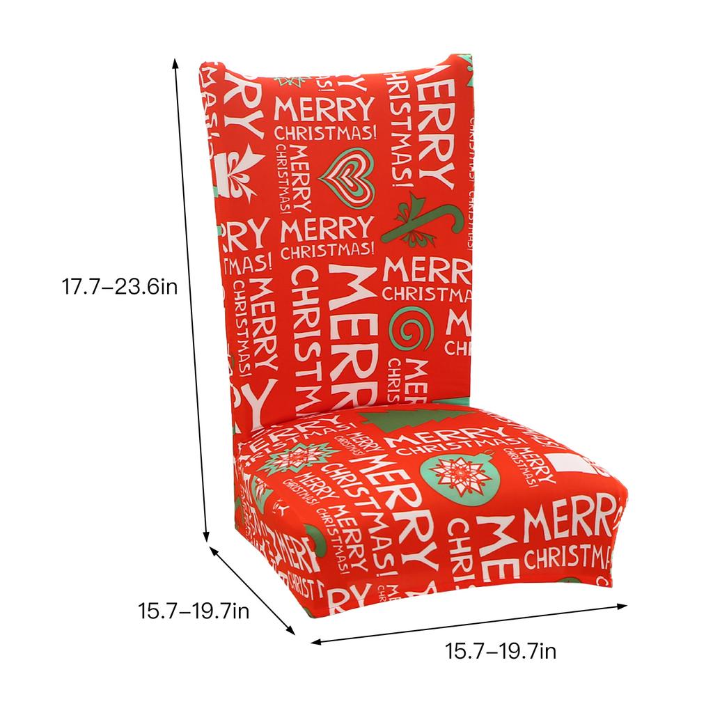 4pcs Chair Cover Christmas Gift Pattern Elastic Modern Simple Dining Chair Cover for Hotel Dining