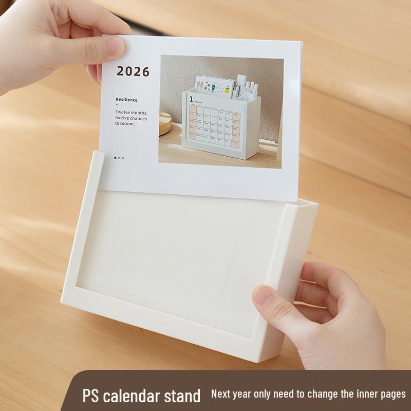 2026 Multi-functional Desk Calendar with Pen Holder and Storage Box