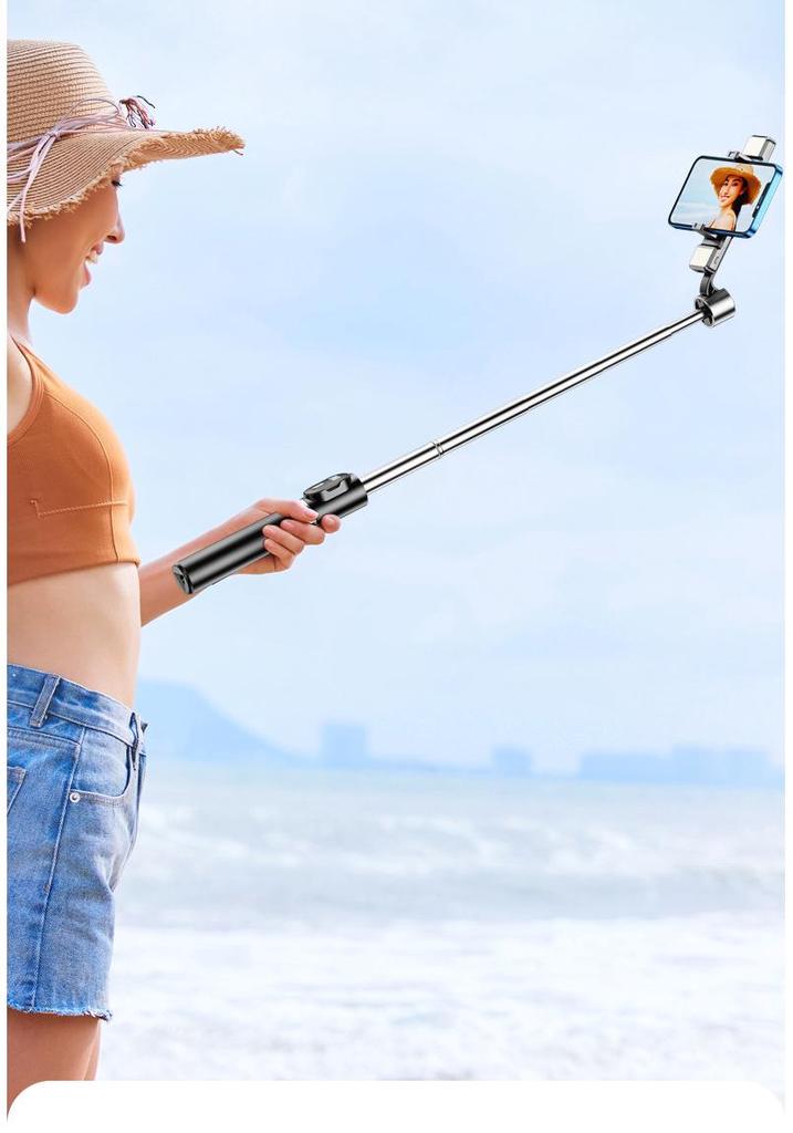 Bluetooth Selfie Stick & Tripod: Portable Telescopic Phone Holder for Desktop & Floor Use