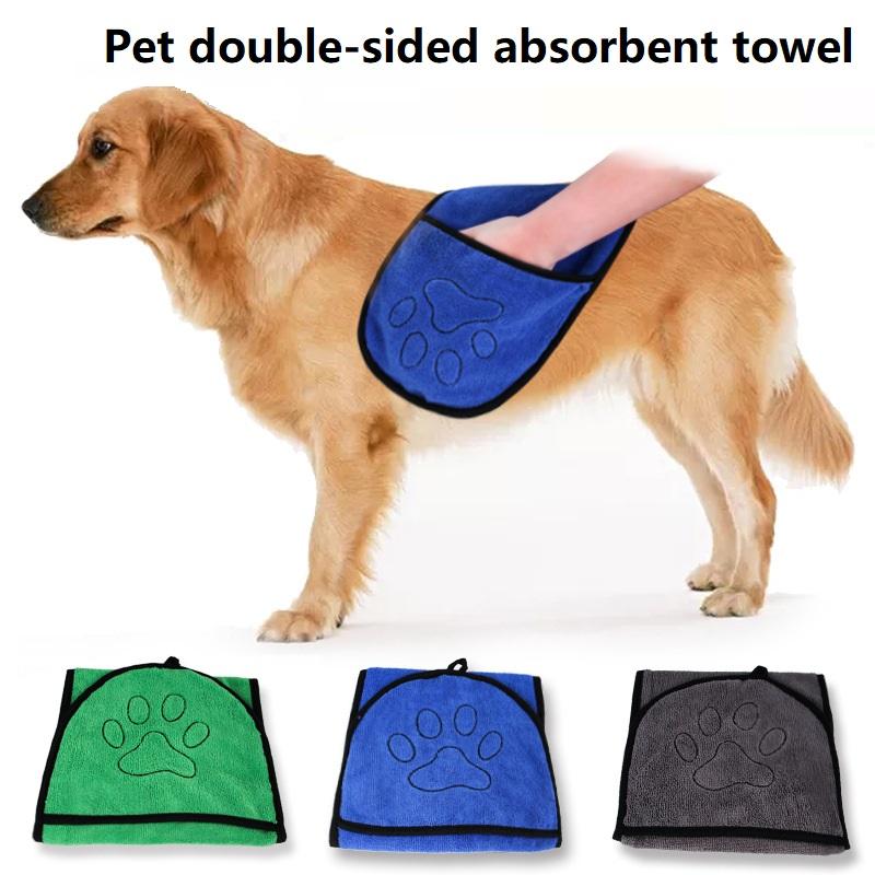 Dog Drying Towel Absorbent Pets Dog Towel Bathrobe Puppy Towel CWMJ05