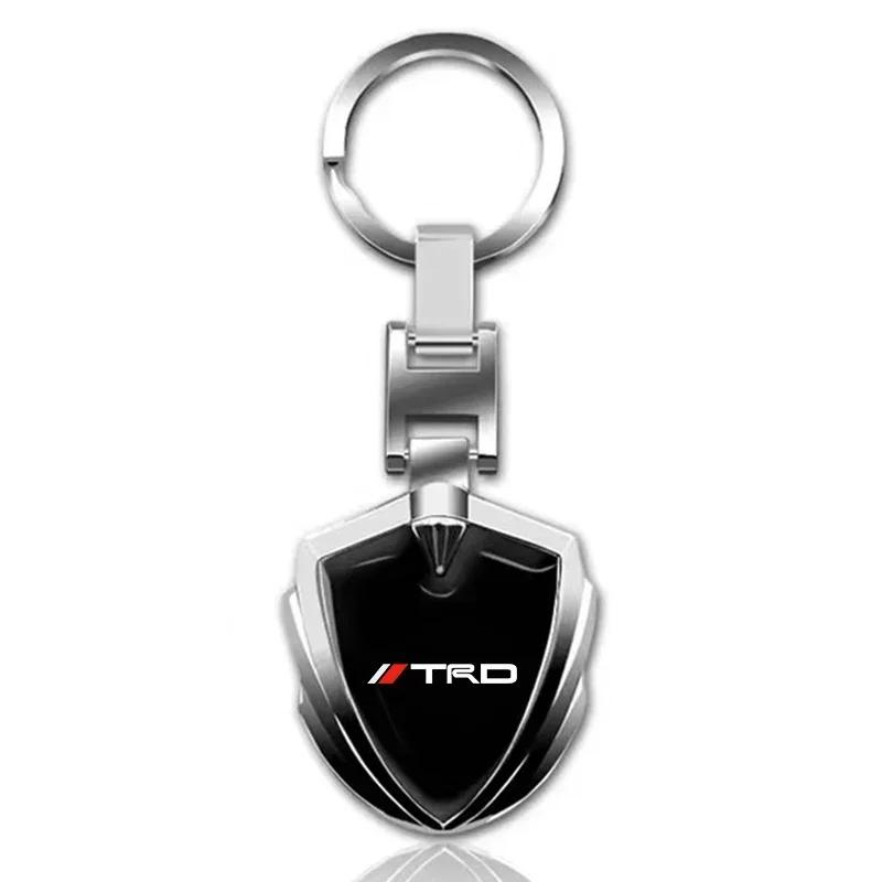Car Accessories 3D Metal Key Rings Car Logo Emblems Keychain For Toyota C-hr Prado Rav4 Yaris Hilux Prius Avensis Corolla Camry