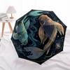 1 PC Automatic Folding Umbrella - Koi Fish Pattern, Portable & Foldable Design with 8 Ribs, Christmas Birthday Gifts