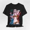 Anime Graphic T-Shirt Mens Womens Tees Top Tee Tops, Waifu Zero Two T-Shirt Mens Womens Tees Top, Unisex Japanese Cartoon Shirt, Short