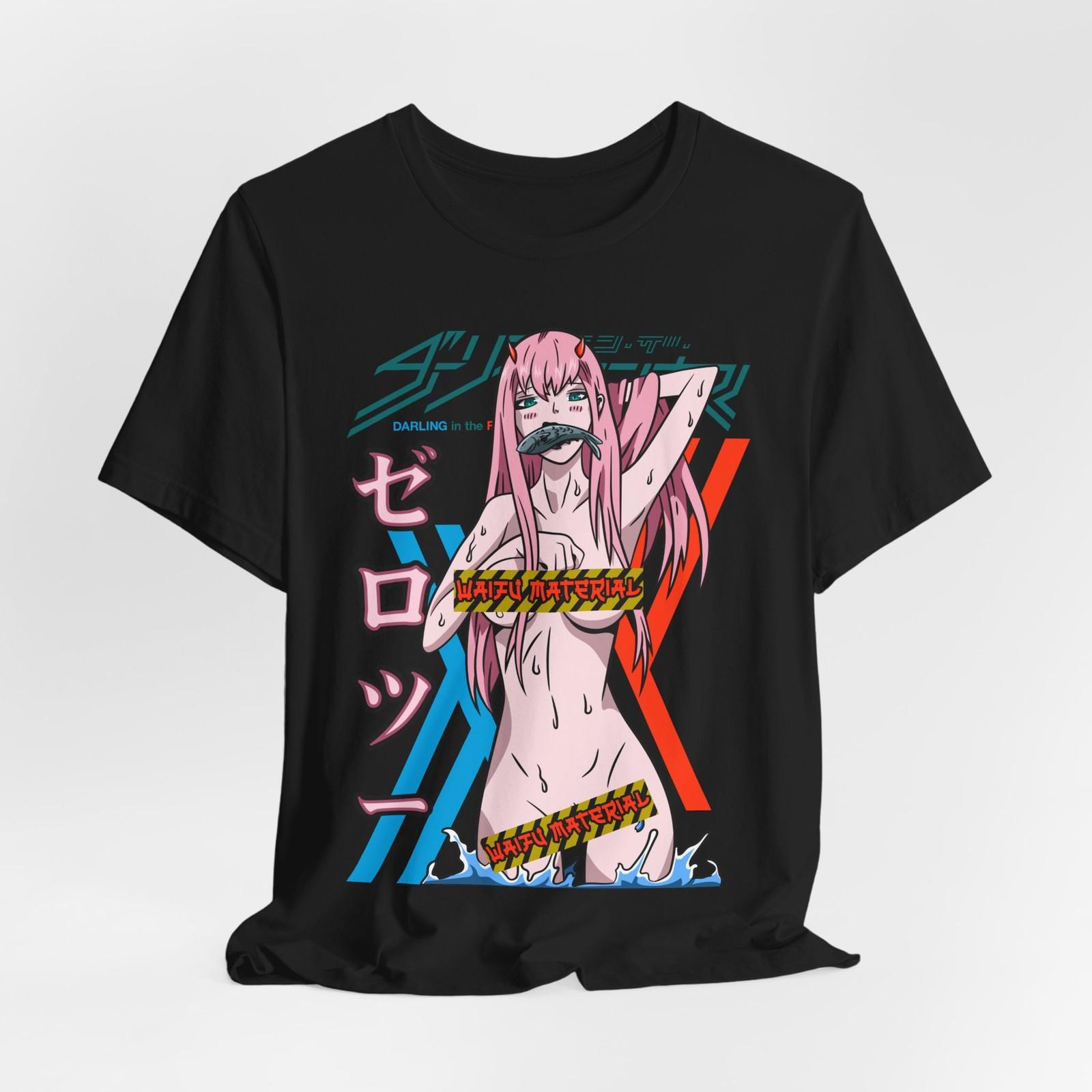 

Anime Graphic T-Shirt Mens Womens Tees Top Tee Tops, Waifu Zero Two T-Shirt Mens Womens Tees Top, Unisex Japanese Cartoon Shirt, Short 3XL