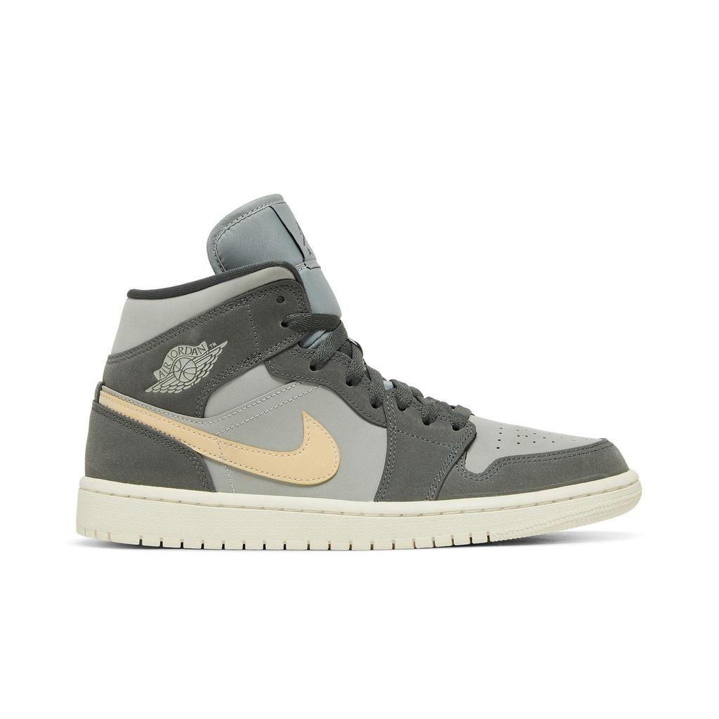 Womens Air Jordan 1 Mid 'Iron Grey Onyx' (women's Sizes) Iron Grey / White Onyx Vintage Basketball Shoes BQ6472 020