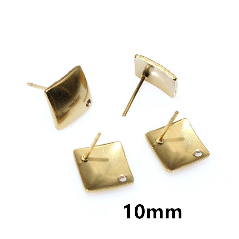 20pcs Craft Stud Earring Pins Stainless Steel DIY Earring Geometric Polygonal Earrings Posts Earring Jewelry Making Accessories