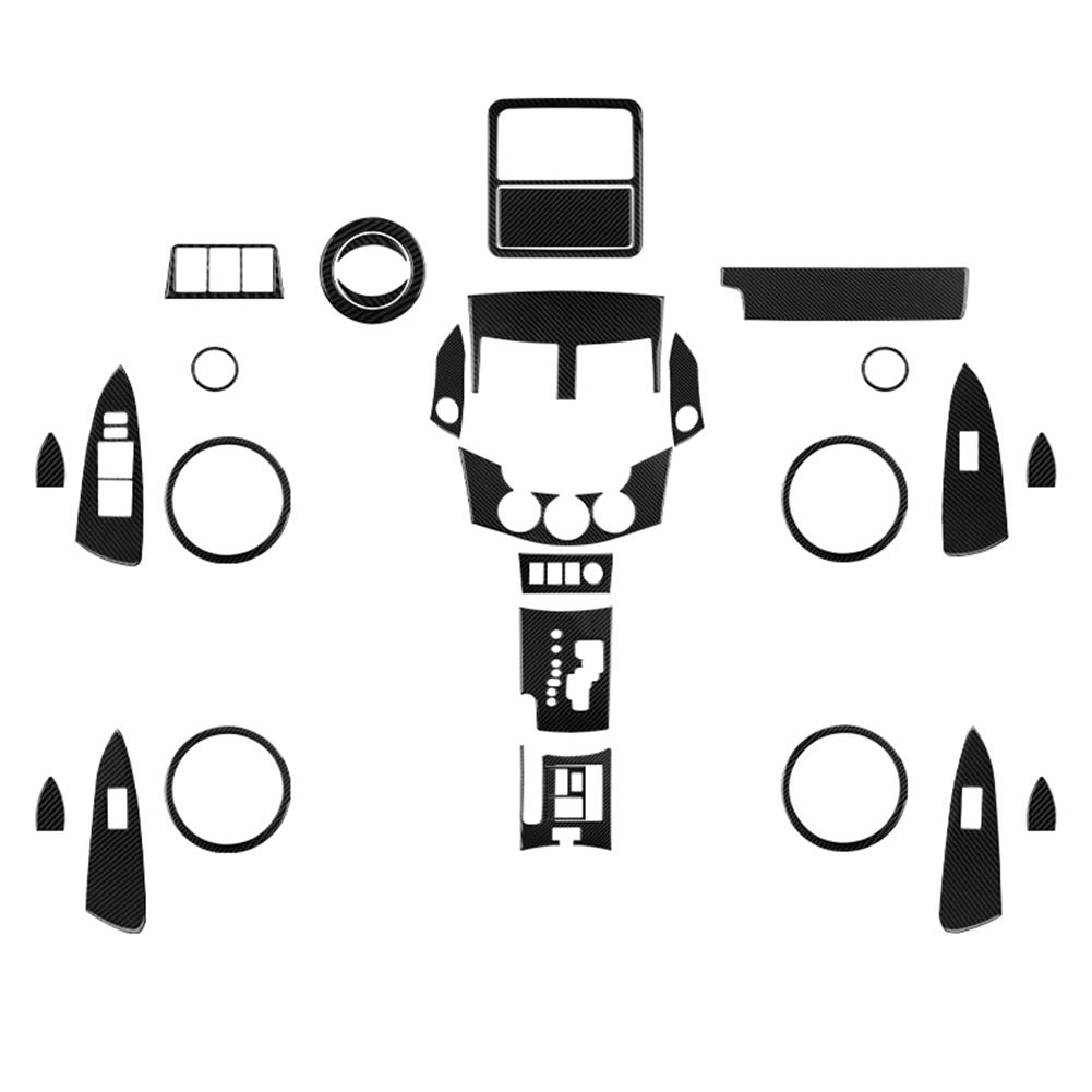 For Toyota RAV4 Car Interior Button Panel Decoration Protection Carbon Fiber Sticker 2006-2012 Car Styling Accessories